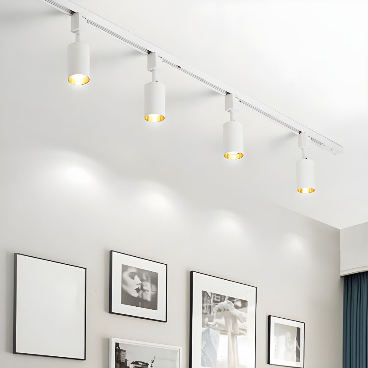 Galvyn lámpara de techo Sleek Cylinder Track con diseño minimalista