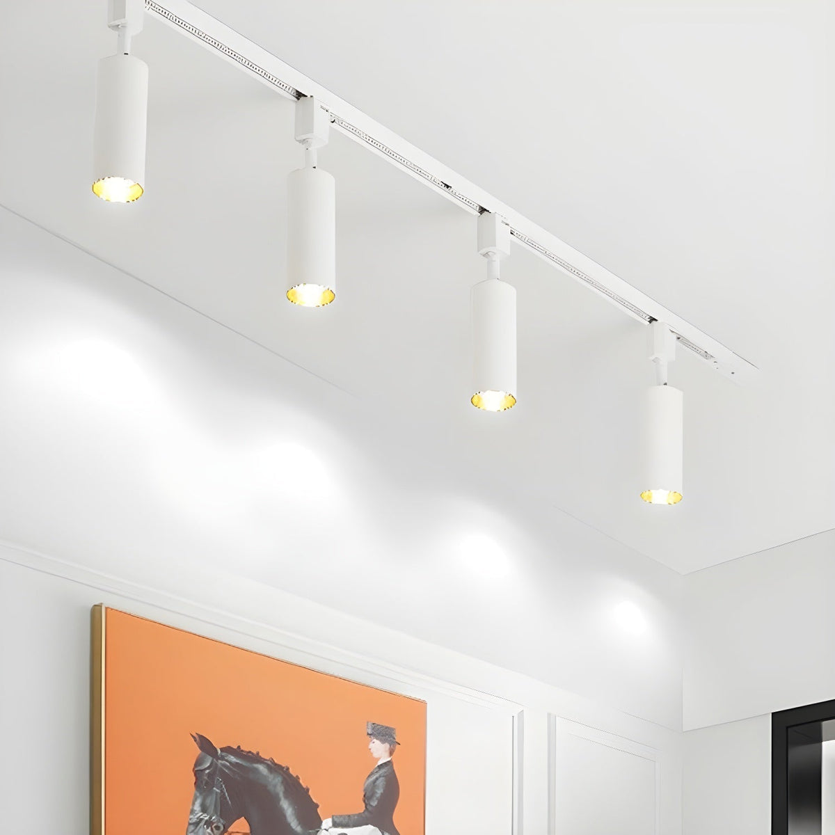 Galvyn lámpara de techo Sleek Cylinder Track con diseño minimalista