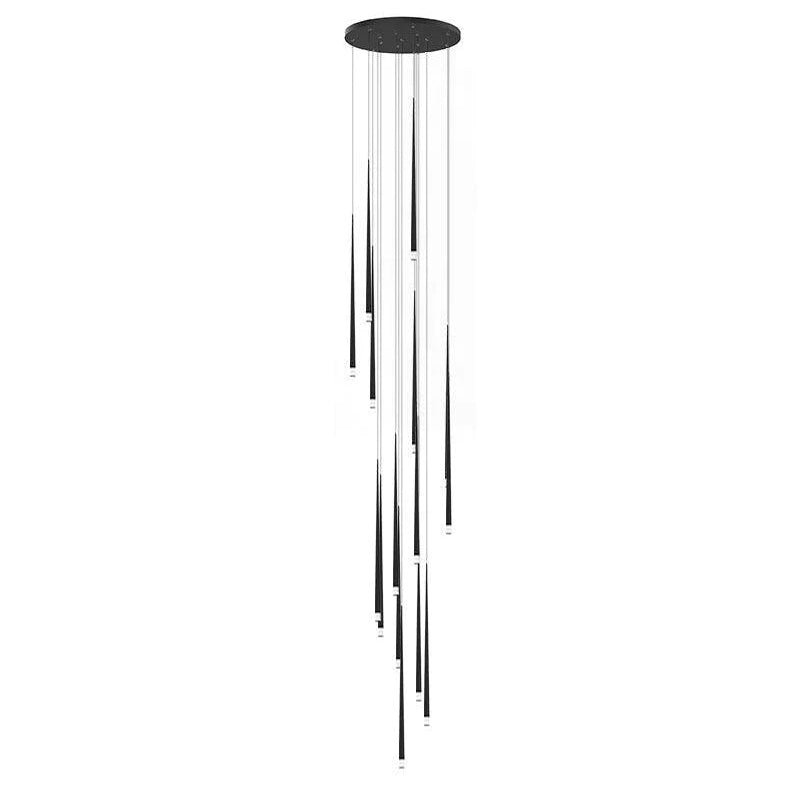 Lustra Lámparas de araña Delgado Negro Minimalista