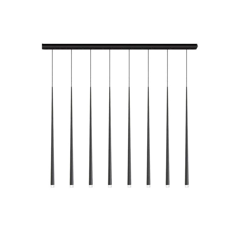 Lustra Lámparas de araña Delgado Negro Minimalista