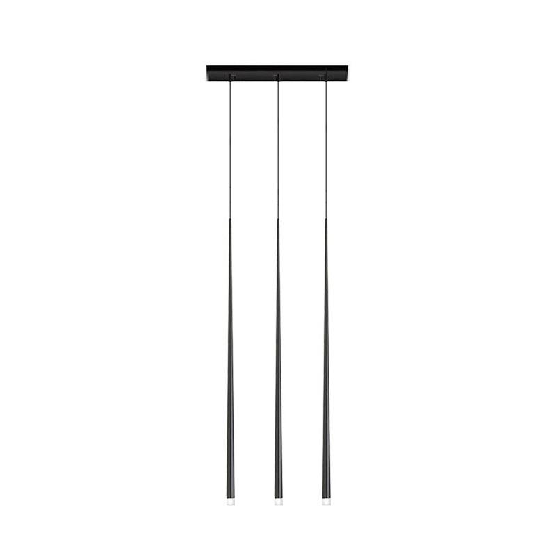 Lustra Lámparas de araña Delgado Negro Minimalista