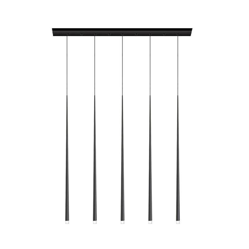 Lustra Lámparas de araña Delgado Negro Minimalista