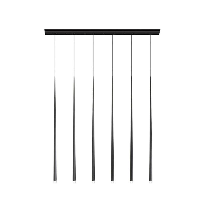 Lustra Lámparas de araña Delgado Negro Minimalista