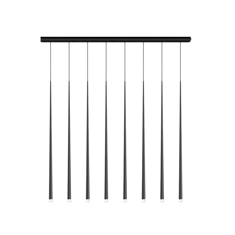 Lustra Lámparas de araña Delgado Negro Minimalista