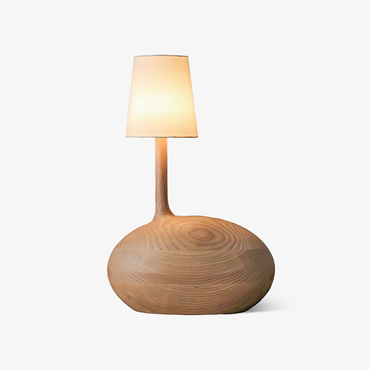 Brixten lámpara de mesa de madera y tejido