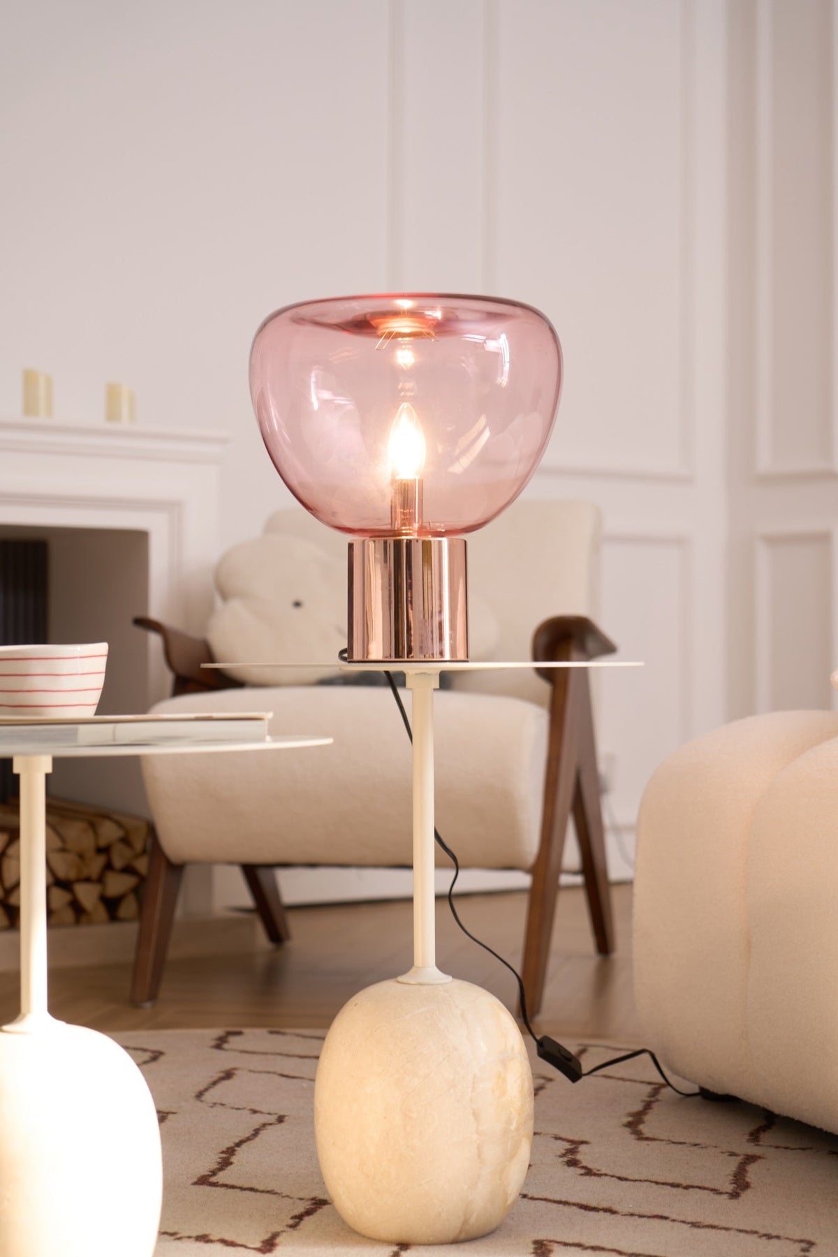 Jade lámpara de mesa moderna