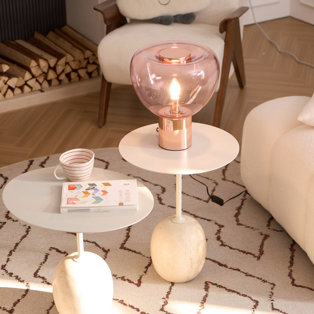Jade lámpara de mesa moderna