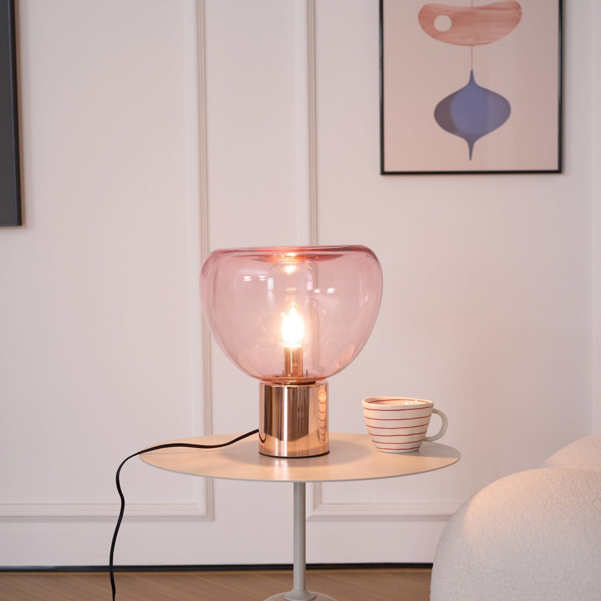Jade lámpara de mesa moderna