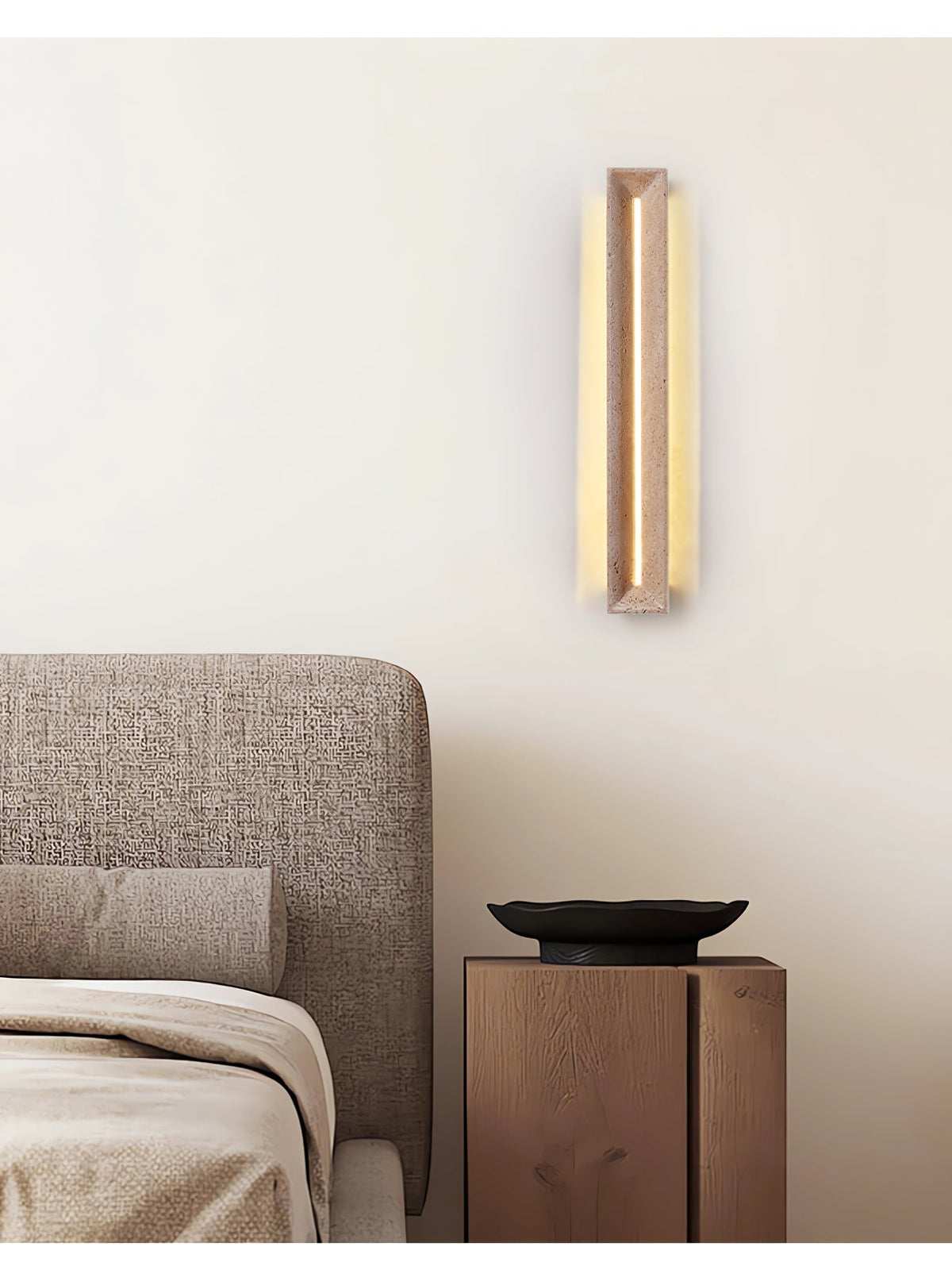 Dfi aplique de pared minimalista en travertino