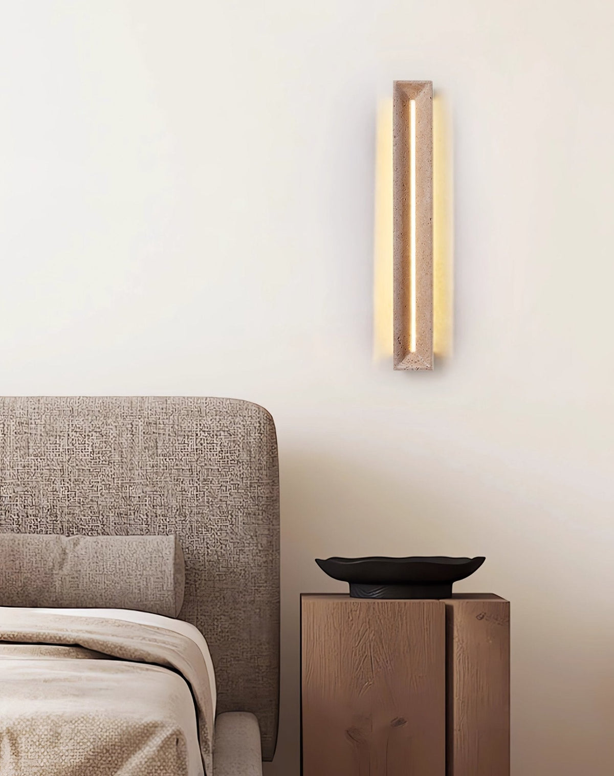 Dfi aplique de pared minimalista en travertino
