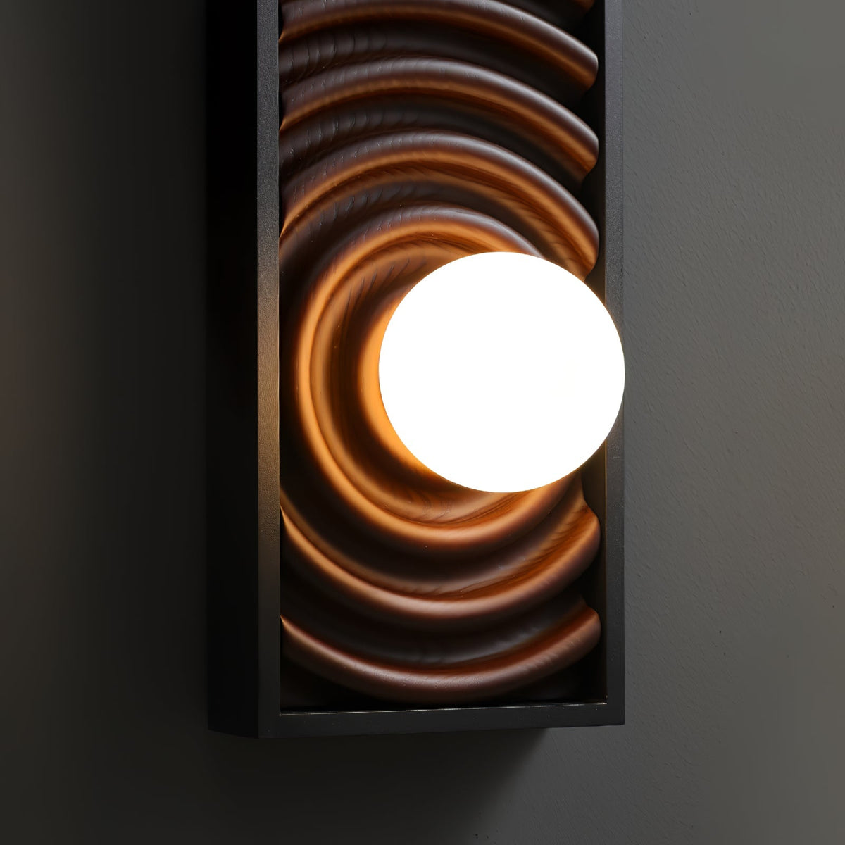 Caleb aplique de pared de madera vintage