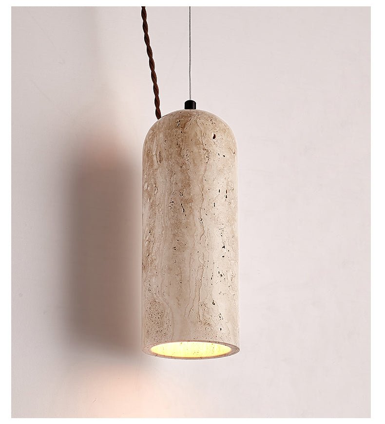 Talv lámpara colgante elegante en travertino amarillo