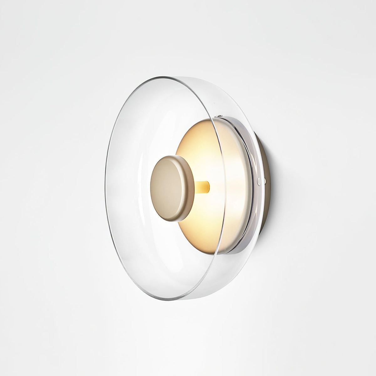 Aether aplique de pared de latón con pantalla de vidrio