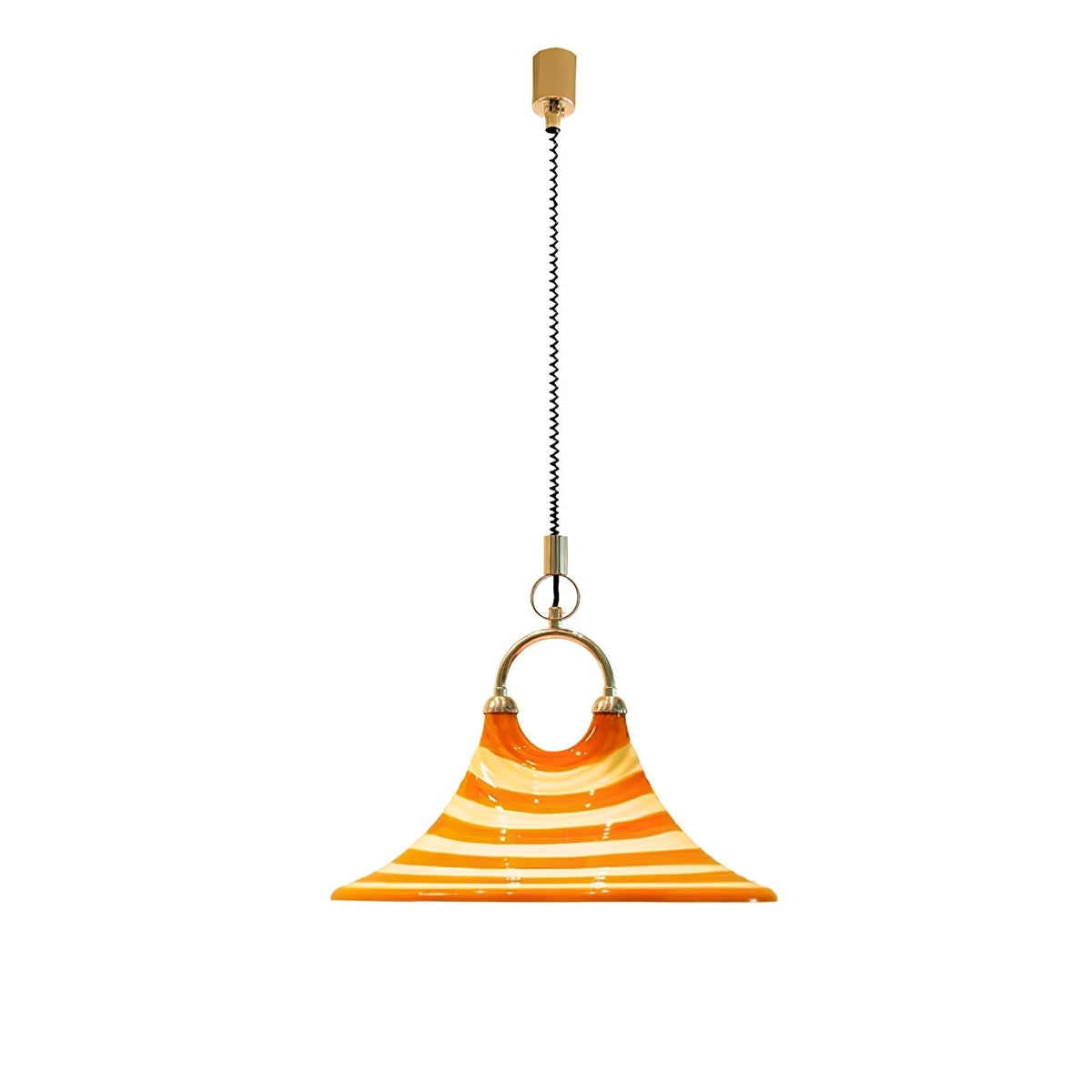 Aurmiros lámpara colgante moderna minimalista de vidrio con diseño en espiral