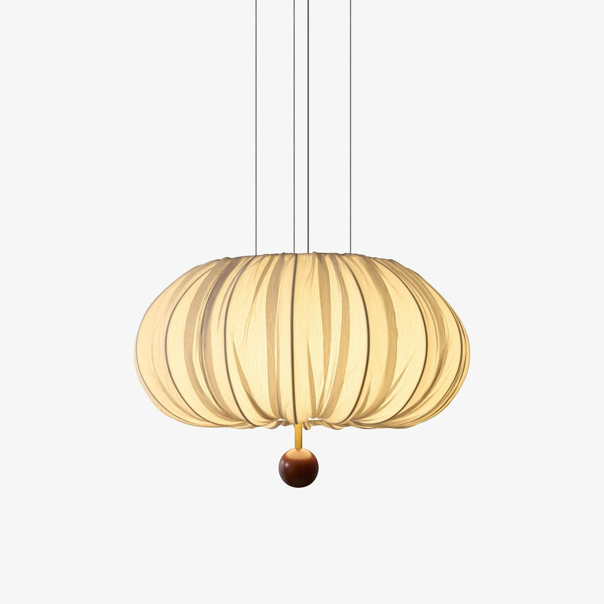Vasilen lámpara de techo Premium nórdica con globos de madera y tejido
