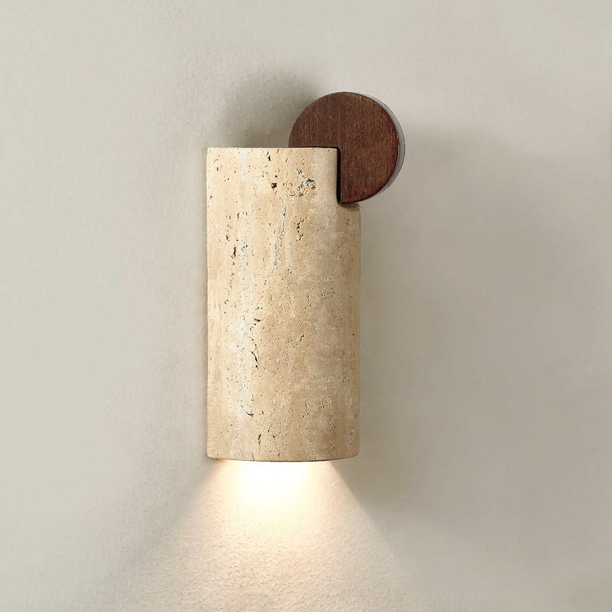 Velm aplique de pared Curve amarillo travertino