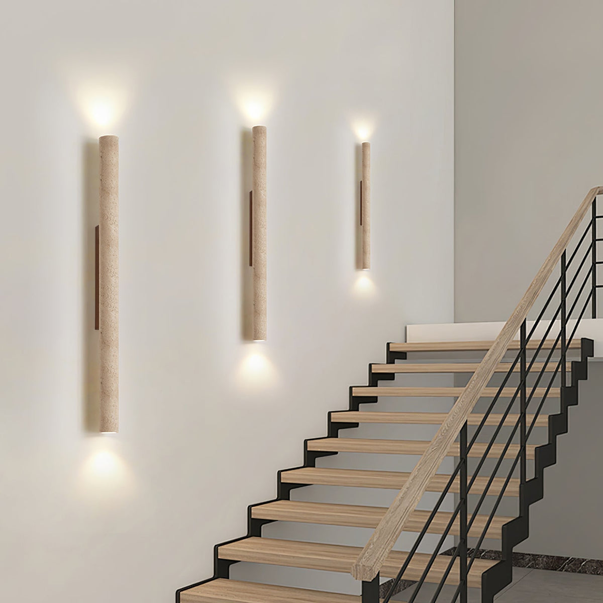 Seranise Slim Cylinder travertino aplique de pared