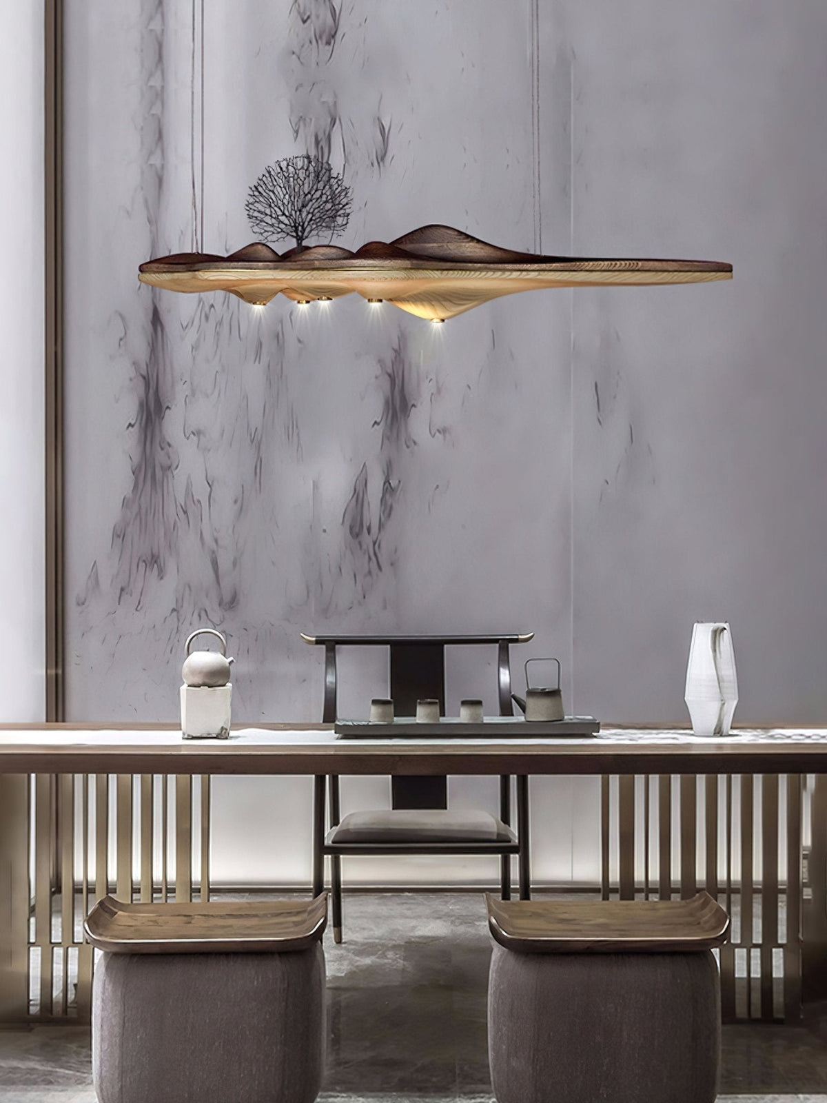 Tolven lámpara colgante Premium Elegancia de madera