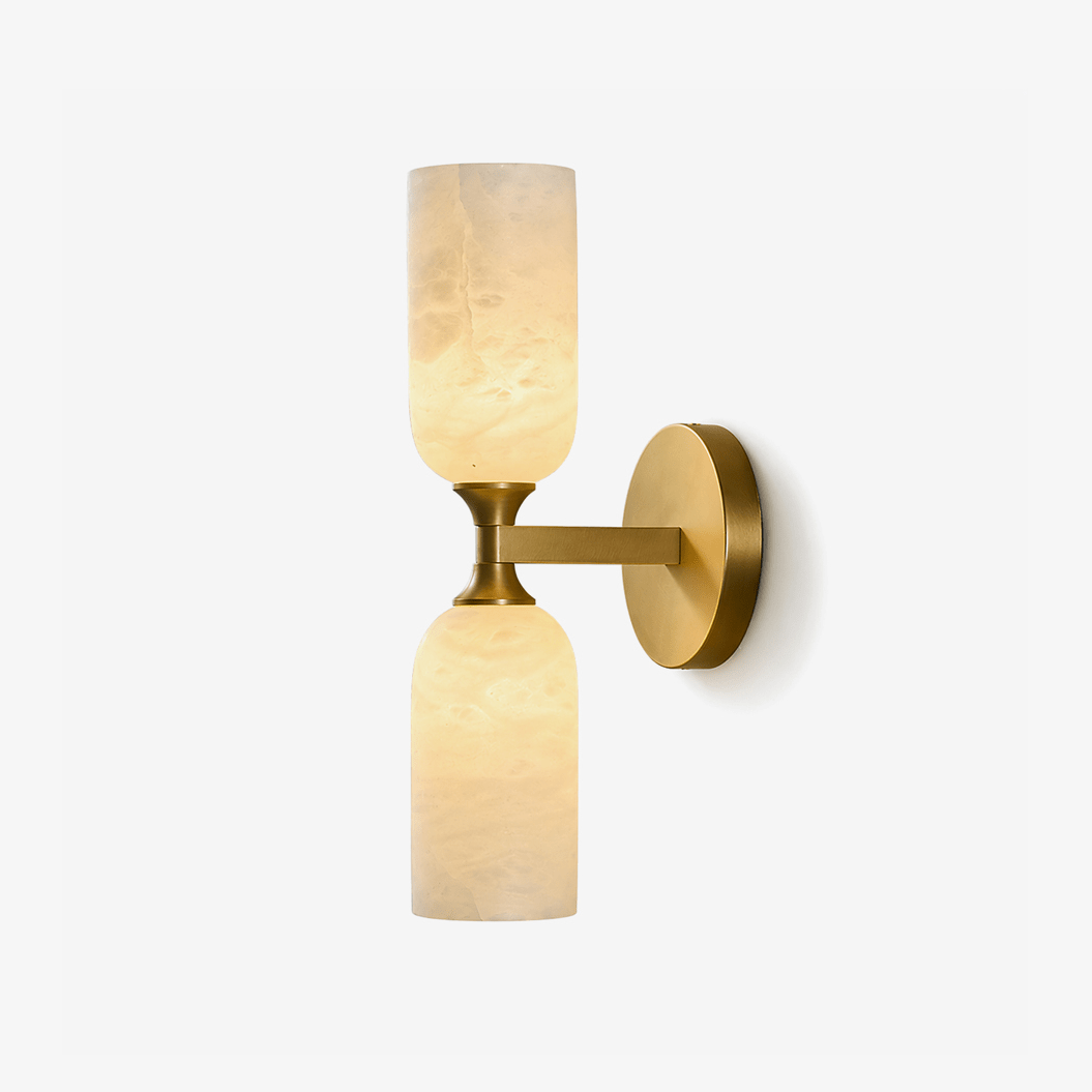 Sabriel Solmira alabastro aplique de pared doble