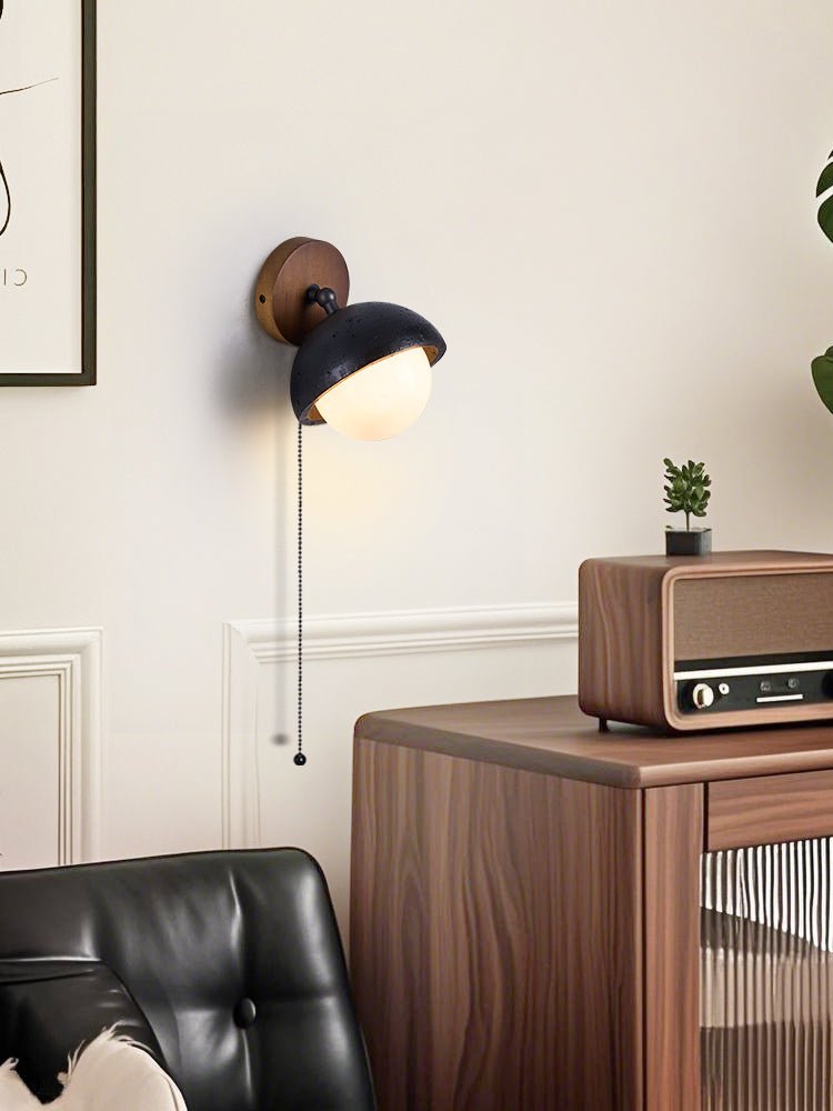 Serenaria aplique de pared Globo negro travertino