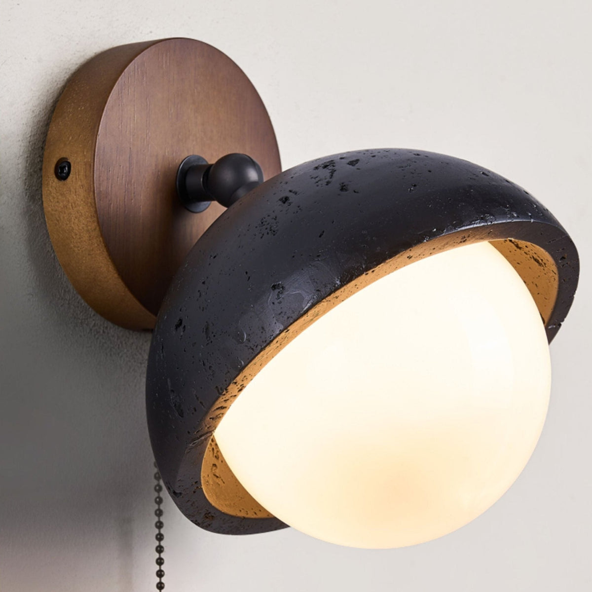 Serenaria aplique de pared Globo negro travertino