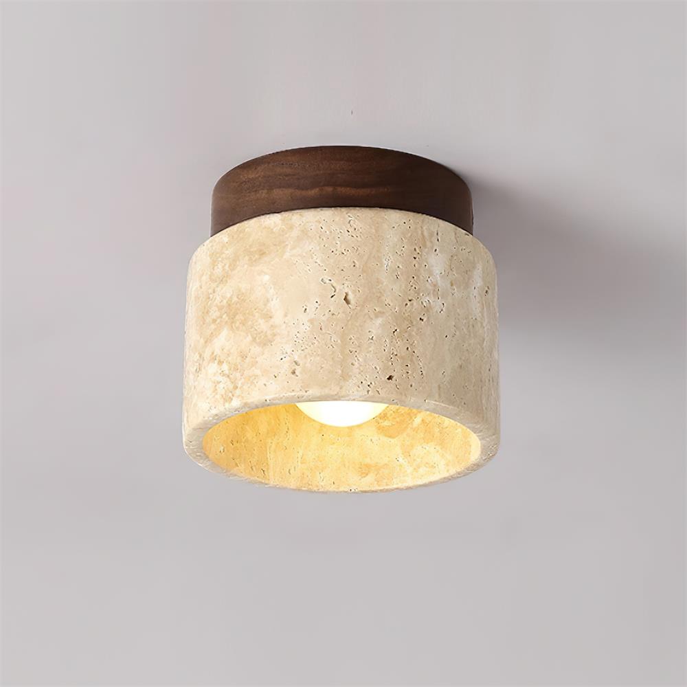 Lysaen Stone travertino lámpara de techo