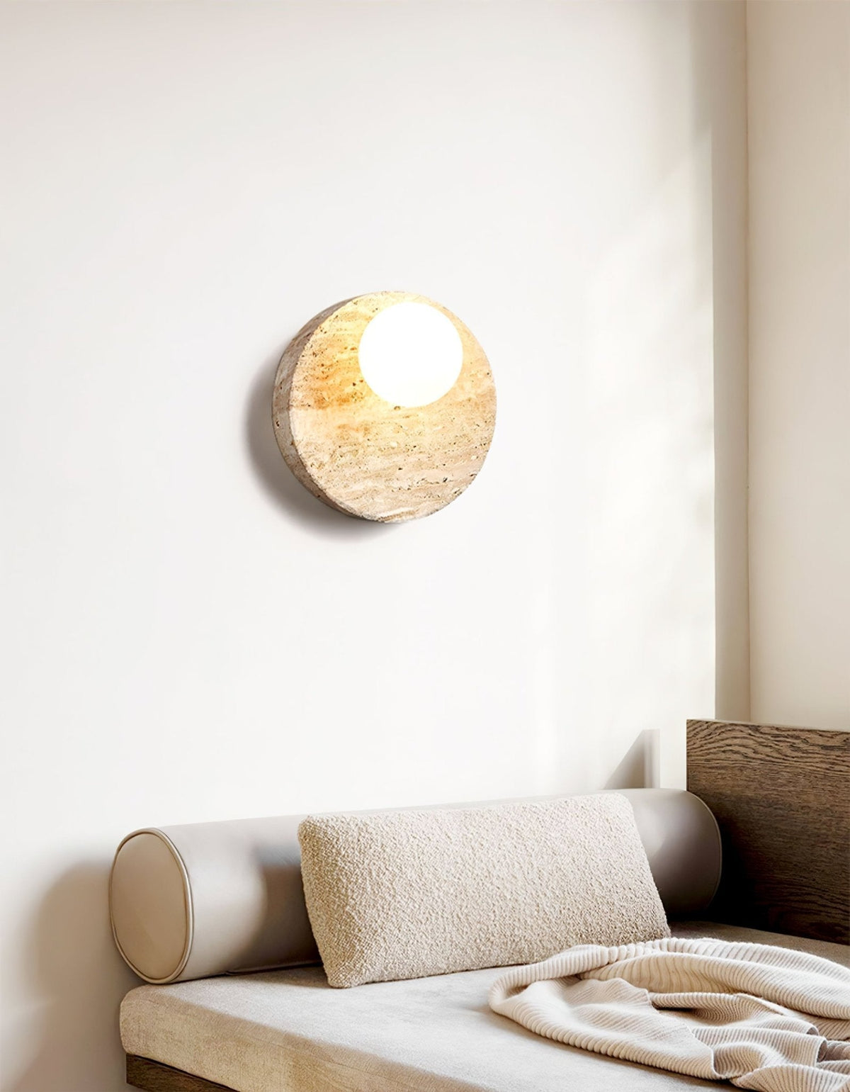Kivros aplique de pared travertino