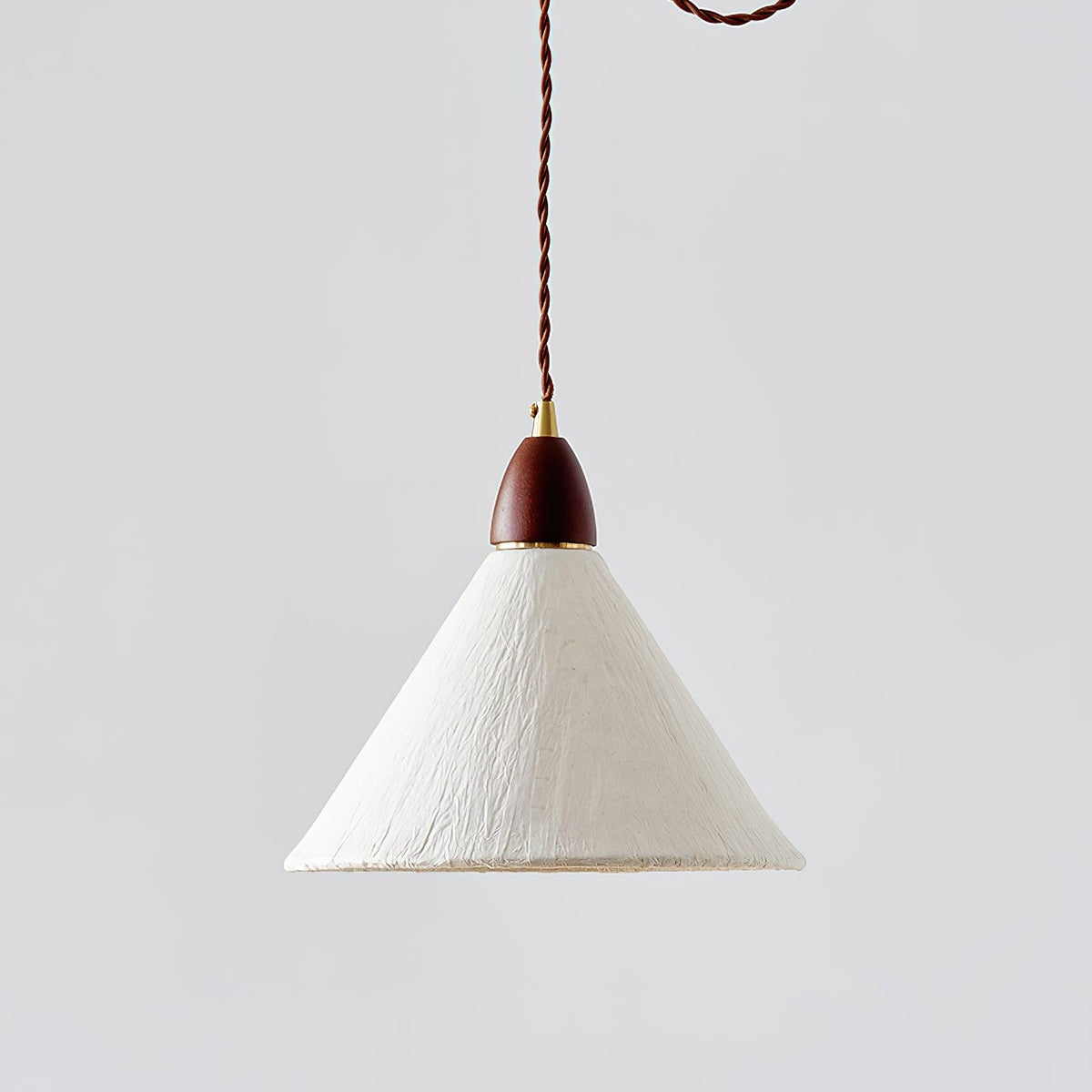 Locan lámpara colgante de papel y madera