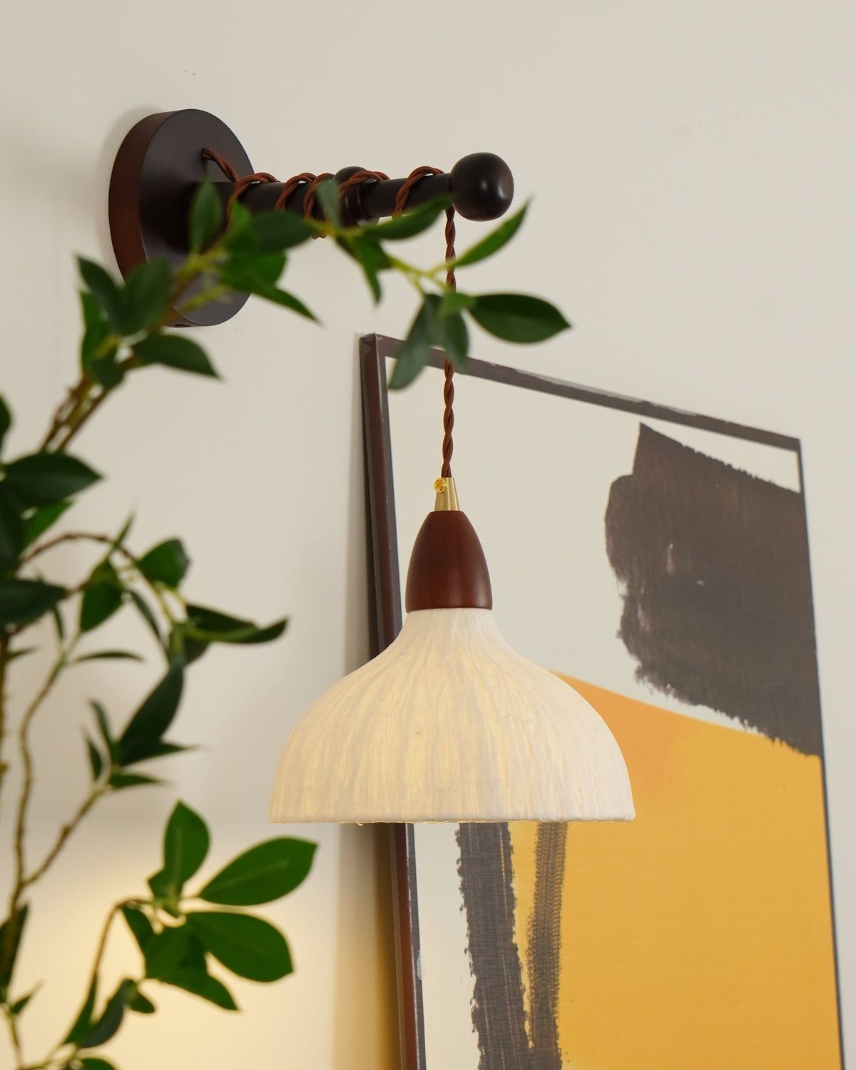 Vitheos aplique de pared elegancia Natural de madera de nogal