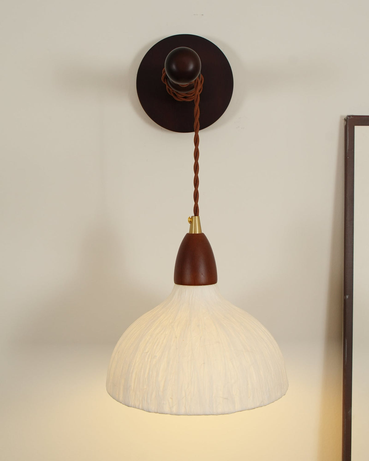 Vitheos aplique de pared elegancia Natural de madera de nogal