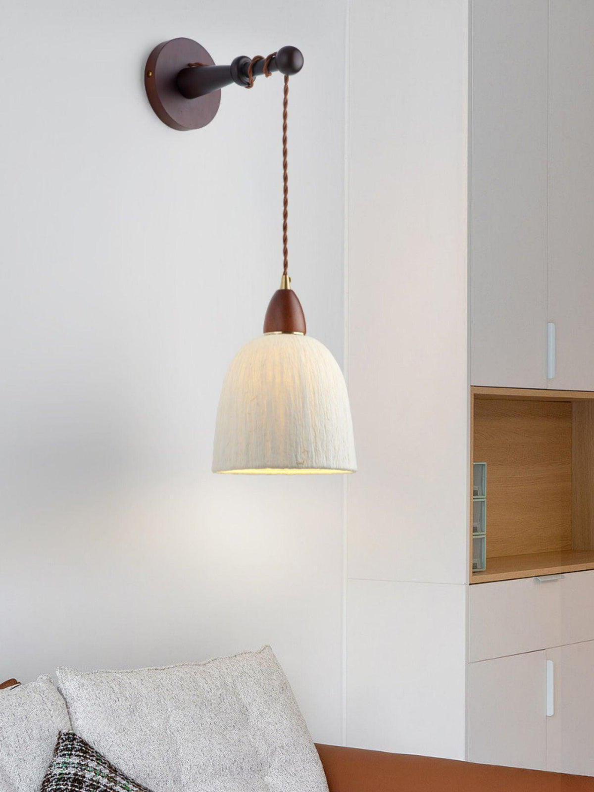 Vitheos aplique de pared elegancia Natural de madera de nogal