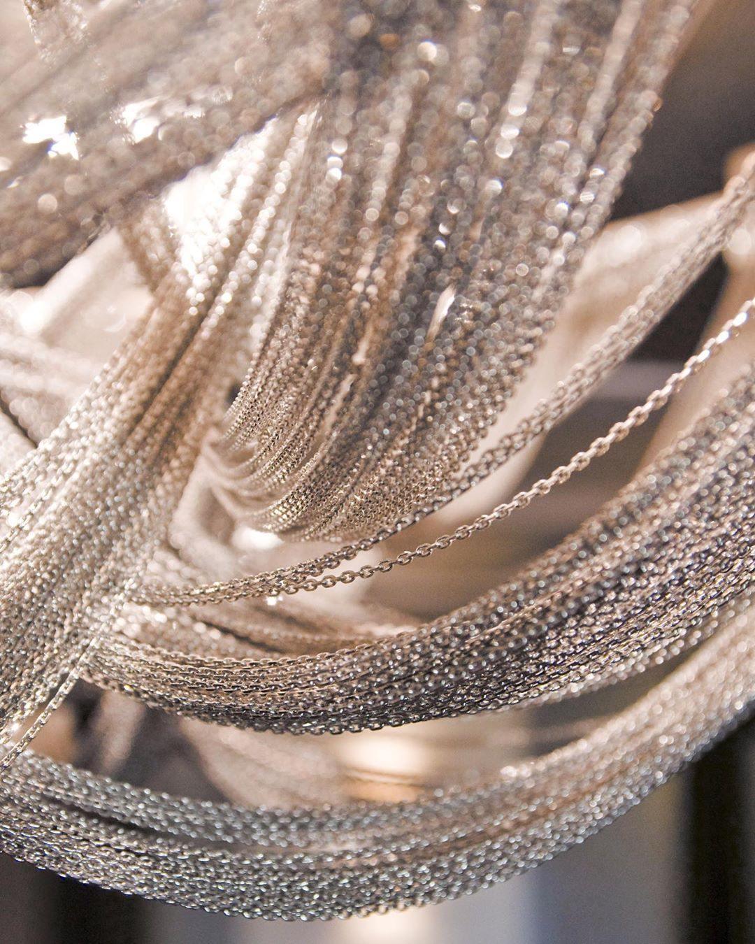Zylen lámpara de araña Tassel con cadena de aluminio