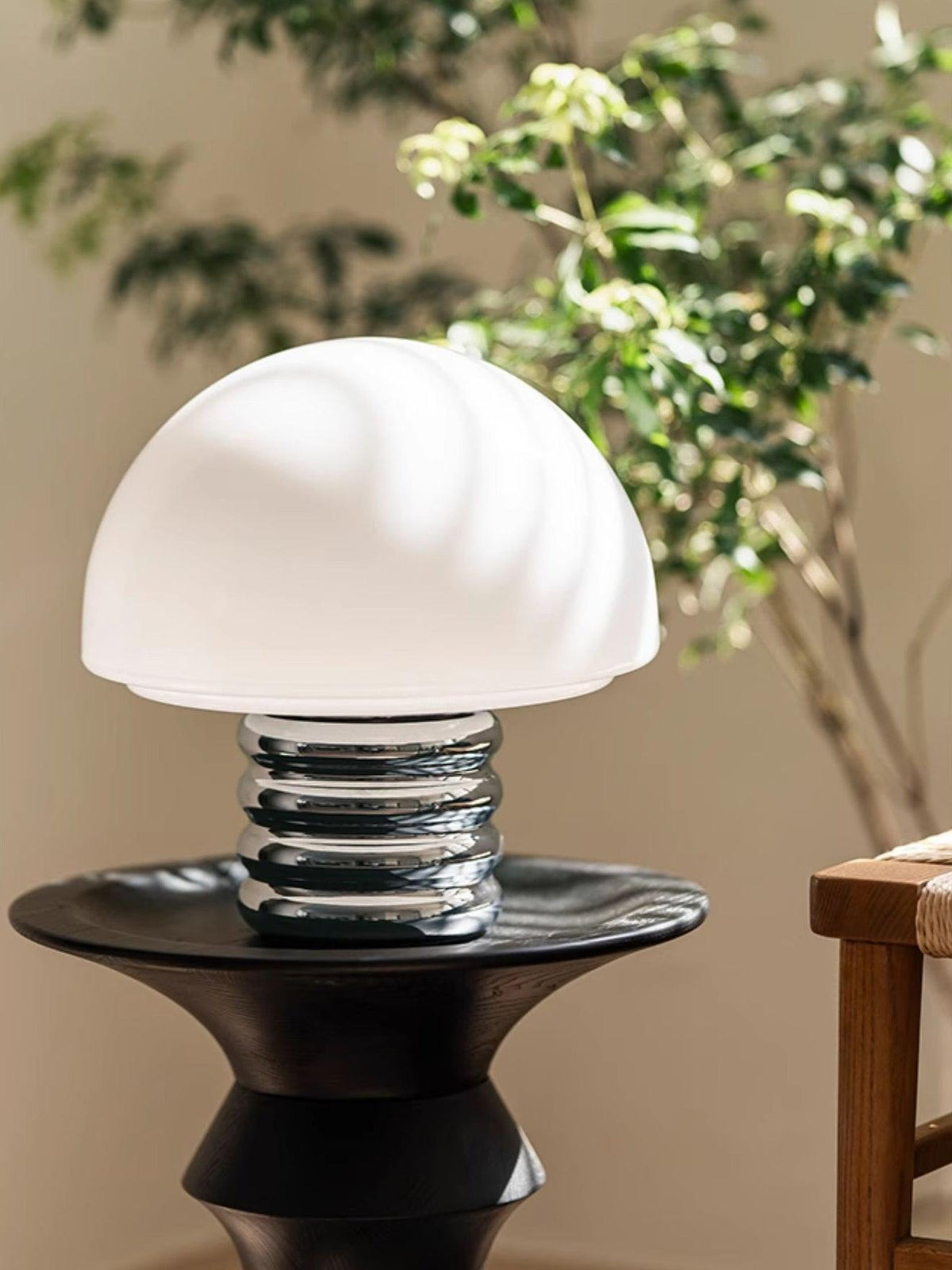 Ortvin lámpara de mesa de vidrio