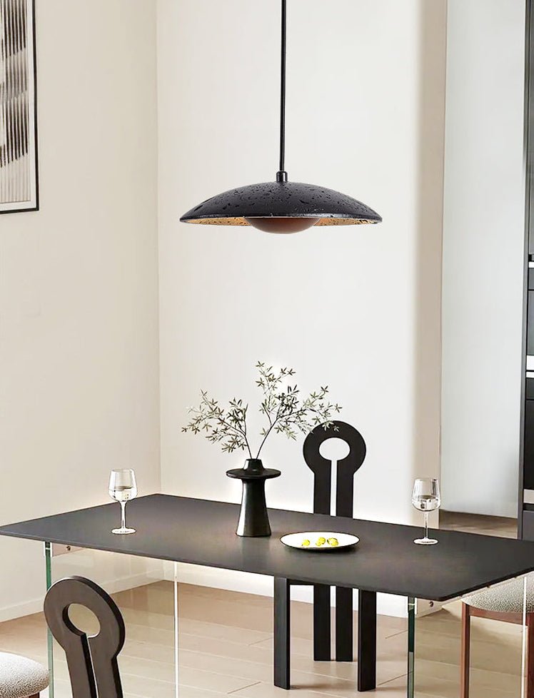 Noreeria lámpara colgante en travertino negro