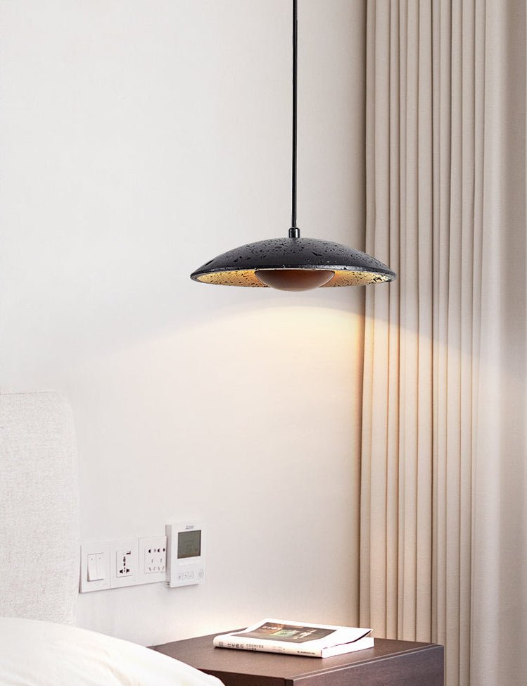 Noreeria lámpara colgante en travertino negro