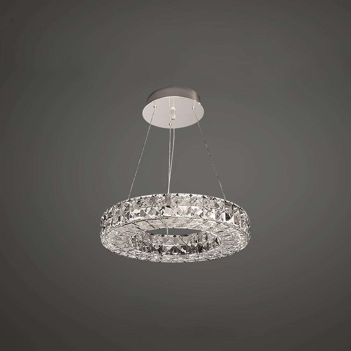 Luxerian lámpara de araña anillos de cristal Spiridon Luxe