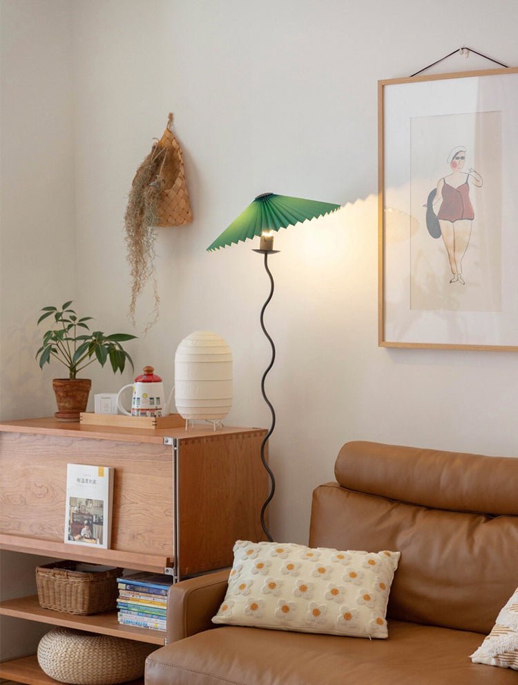 Lioraven lámpara de pie minimalista de tejido