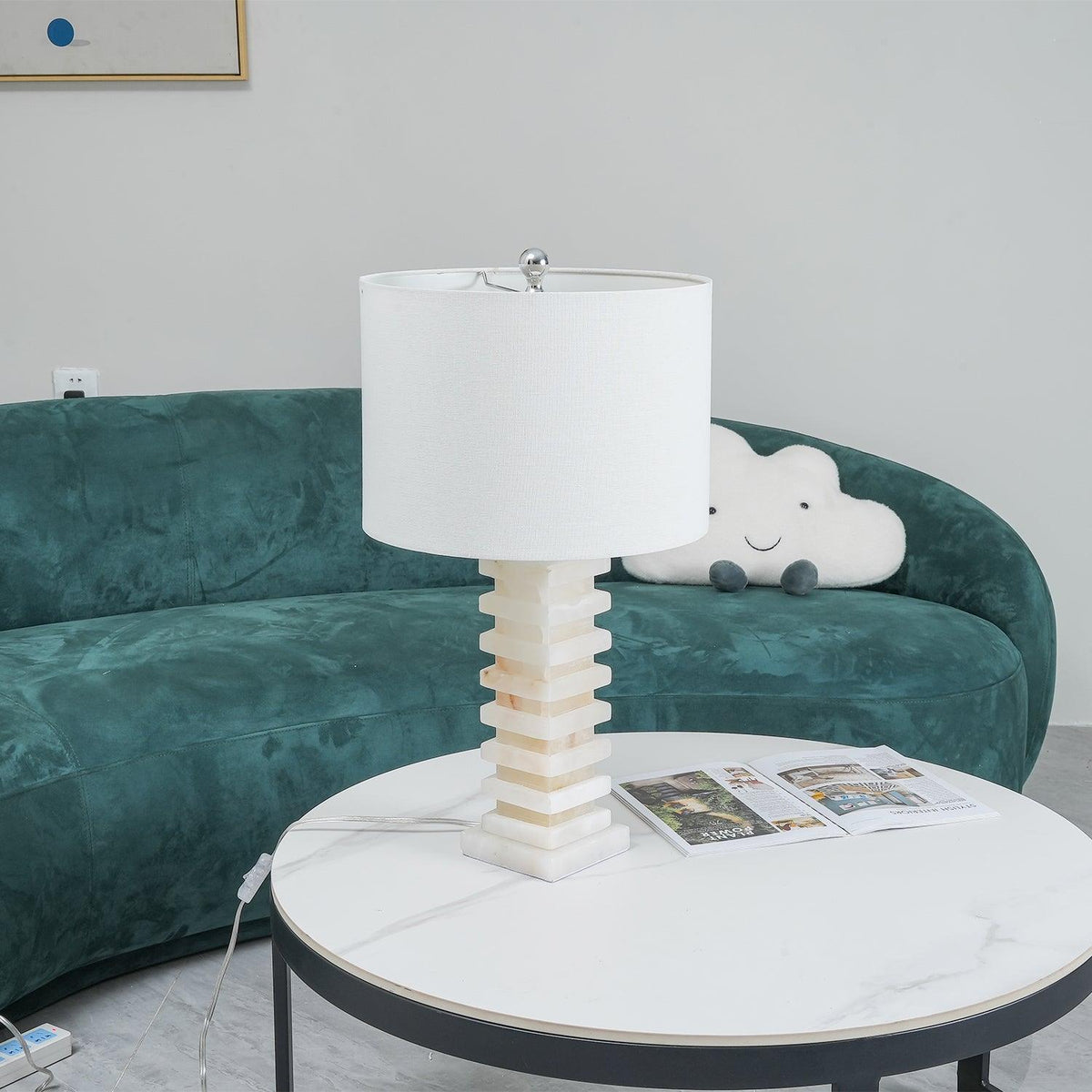 Covynen lámpara de mesa de alabastro