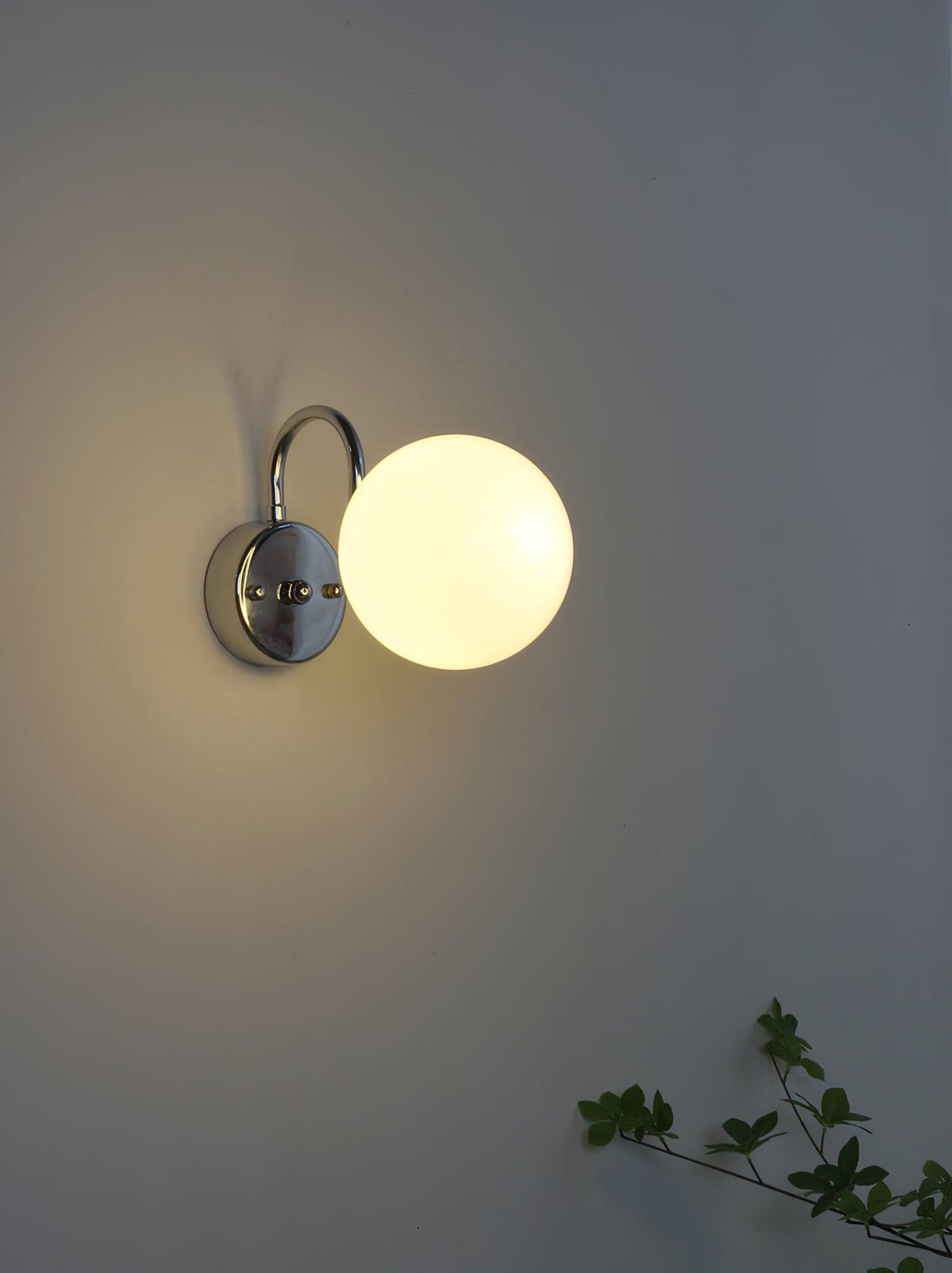 Coda aplique de pared moderno de vidrio