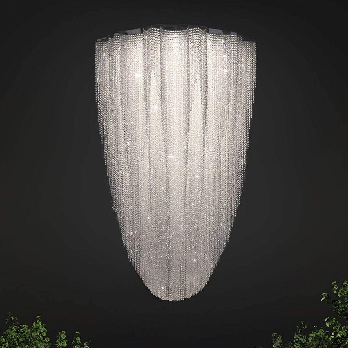 Zashayra lámpara de araña de cristal columnar