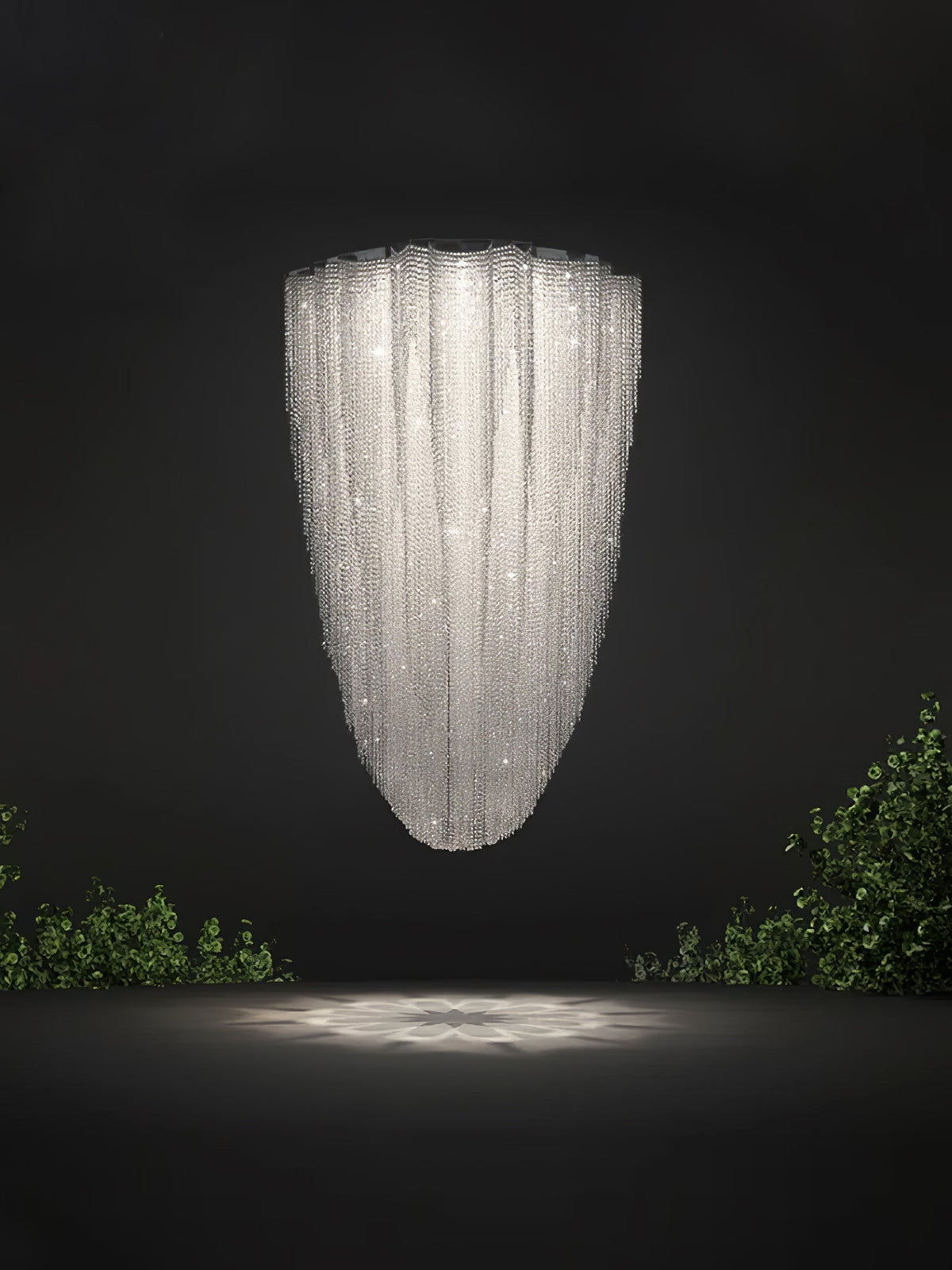Zashayra lámpara de araña de cristal columnar