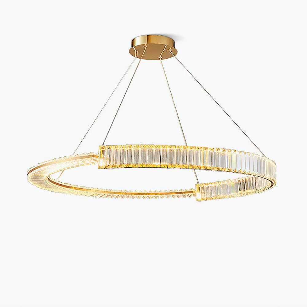Cyrerira lámpara de araña Stella LED cristal Anillo
