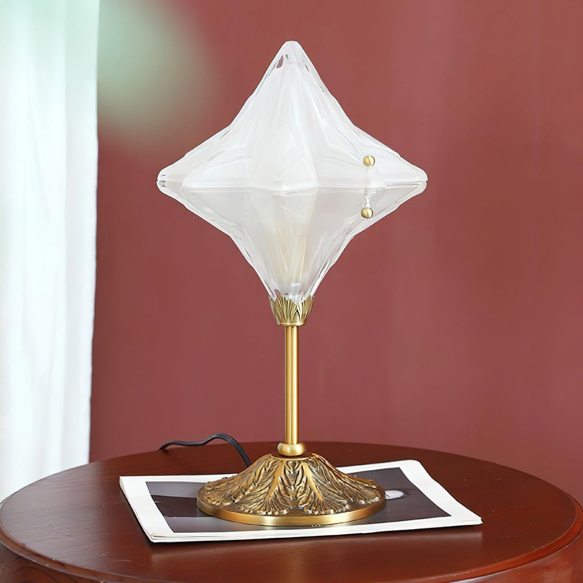 Lámpara de mesa de travertino