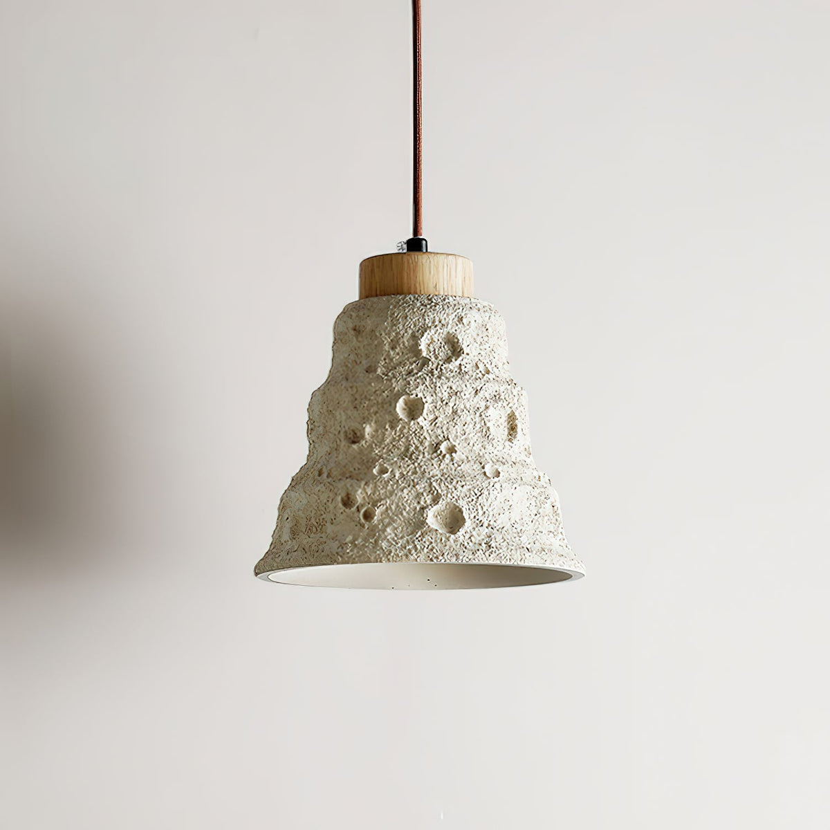 Ilphaeth lámpara colgante de madera estilo nórdico con forma de campana