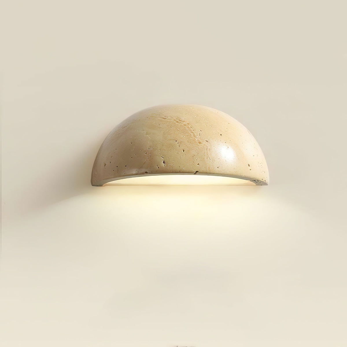 Vethayra aplique de pared medio cúpula travertino