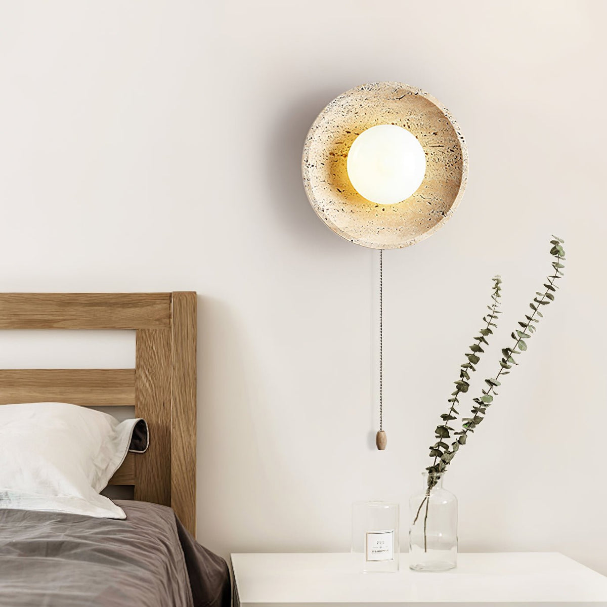 Tavik Bowl-Frame travertino aplique de pared
