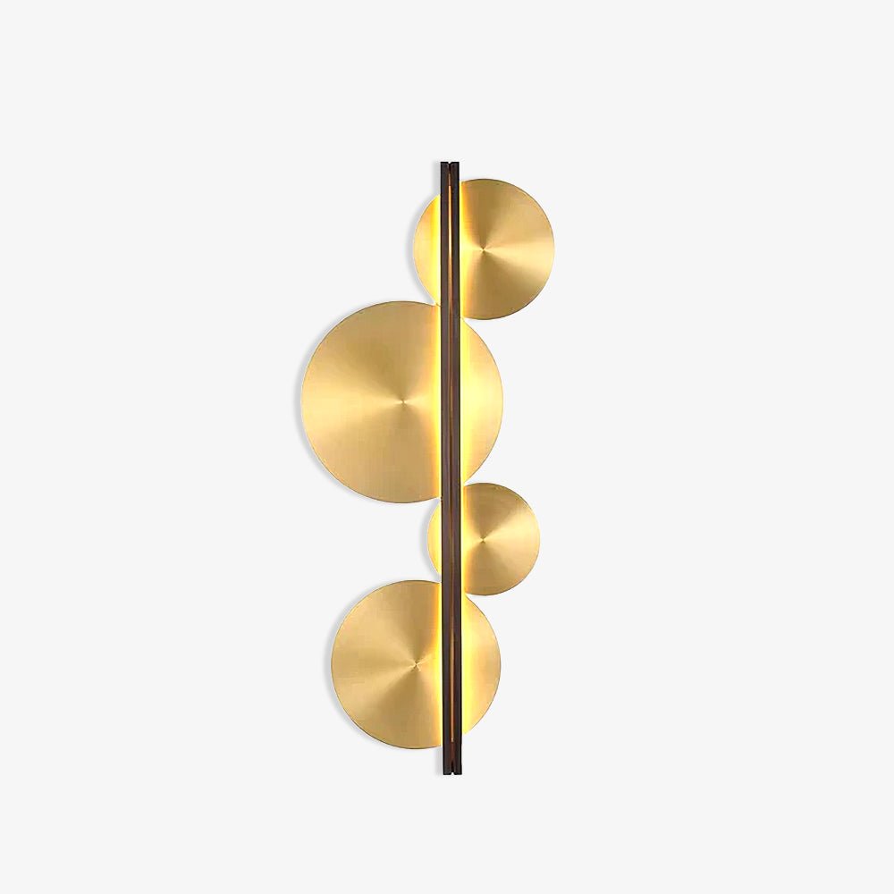 Oriivise aplique de pared dorado circular escultórico