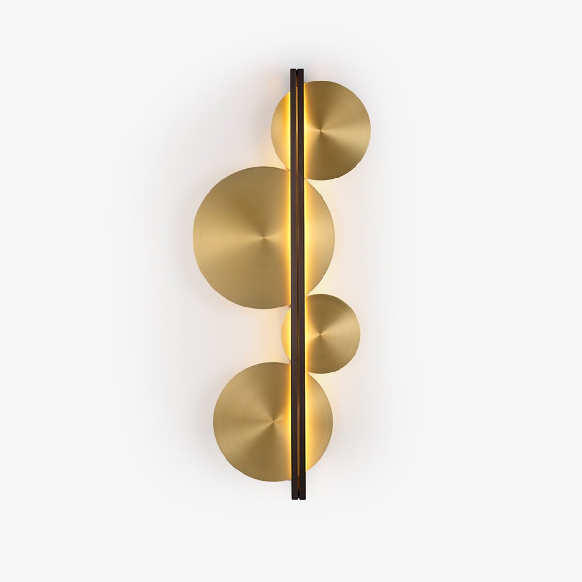 Oriivise aplique de pared dorado circular escultórico