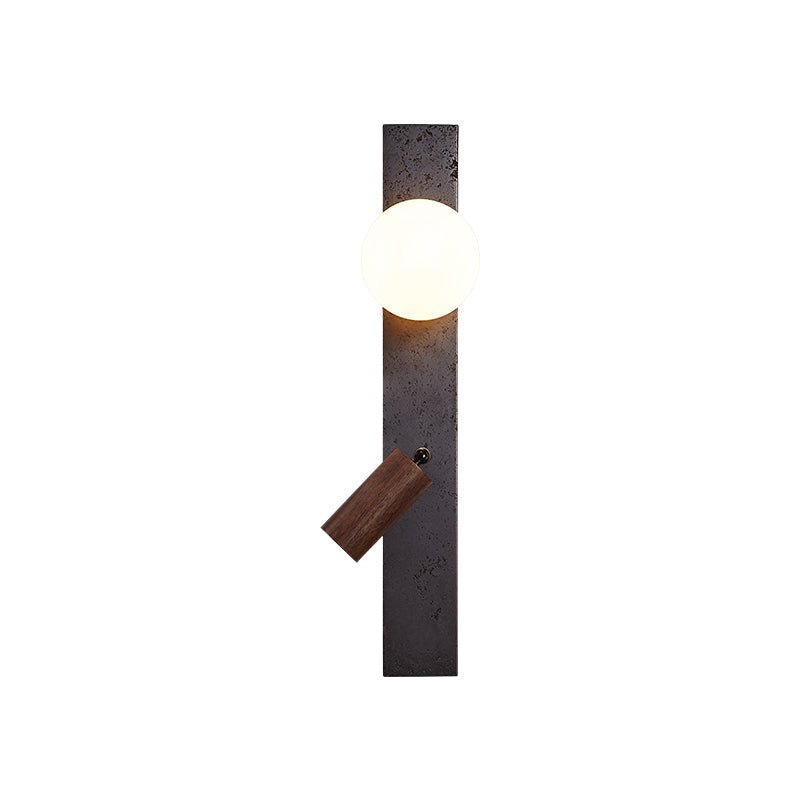 Nirv aplique de pared negro travertino moderno