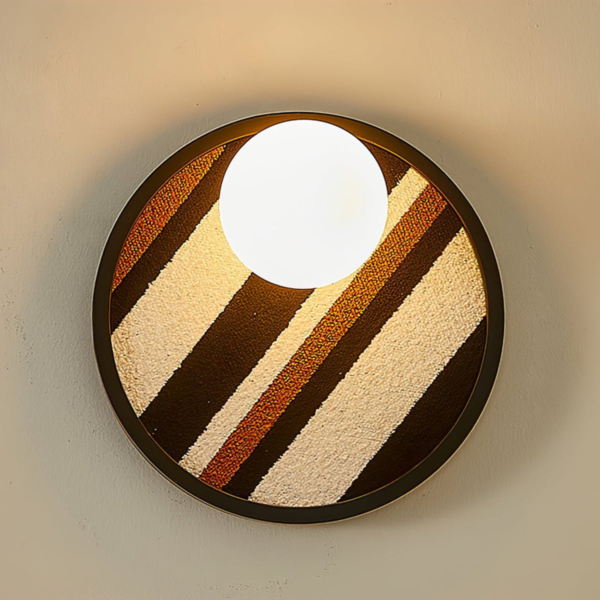 Sytala aplique de pared Premium nórdico con arte Orbital en tejido
